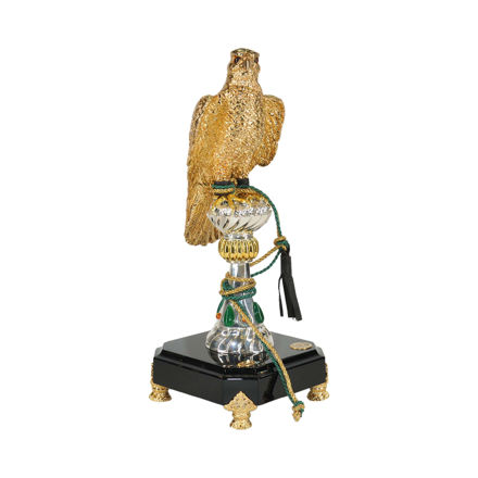 Picture of Arabian Falcon Perched Sculpture Gold