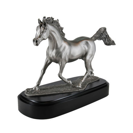Picture of Arabian Horse Galloping - Pewter Satin Finish